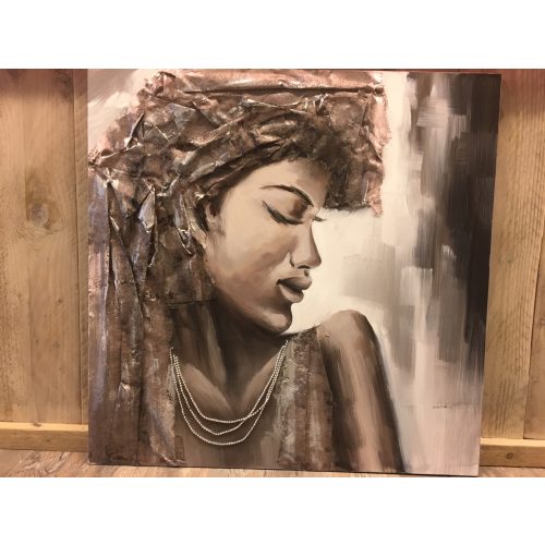 Schilderij vrouw in reliëf