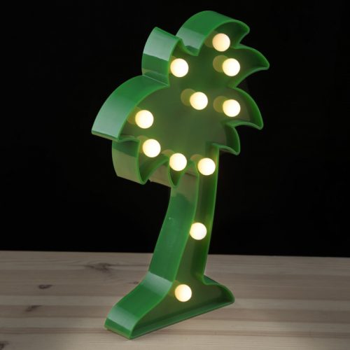 Groene palmboom met LED verlichting