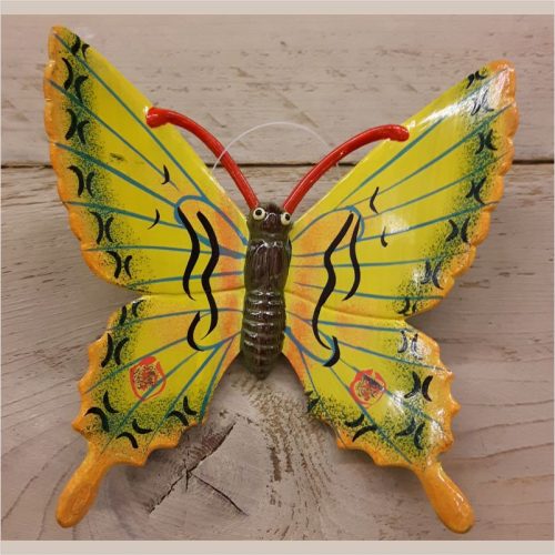 Hollandse wand vlinder 17 centimeter geel 2