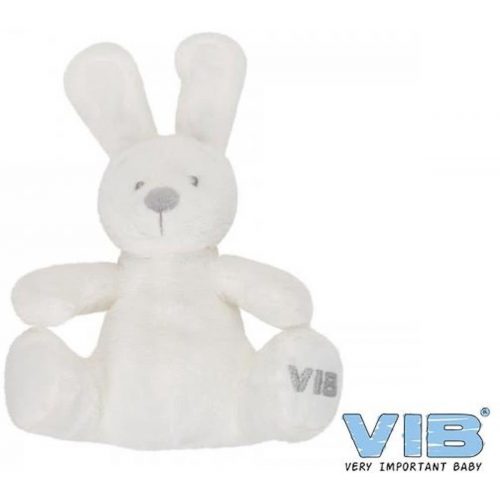 Wit zittend pluche konijn Very Important Baby VIB