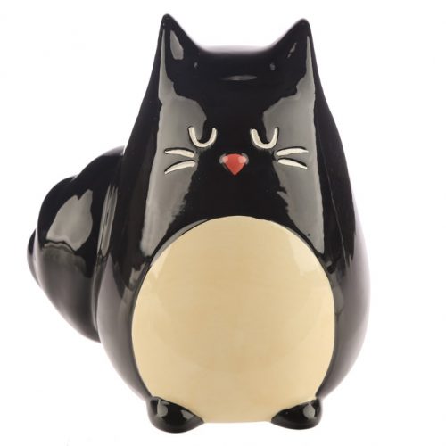 Feline zwarte kat spaarpot
