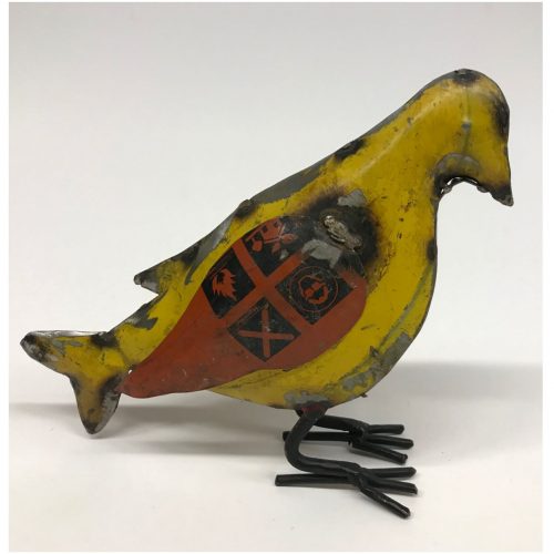 Metalen beeldje duif gemaakt van hergebruikte olievaten by Varios