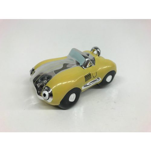 Spaarpot gele sportauto glimmend en gemaakt van keramiek 2