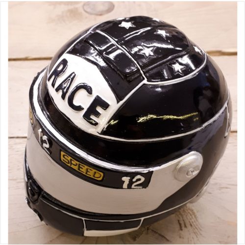 Spaarpot race motor helm zwart