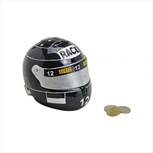 Spaarpot race motor helm zwart