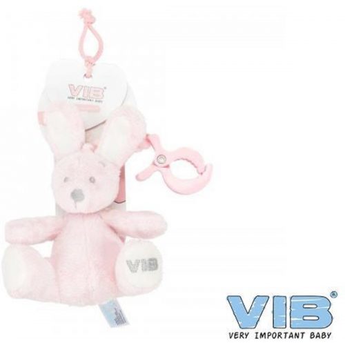 Baby speelgoed activity konijn met clip roze van VIB