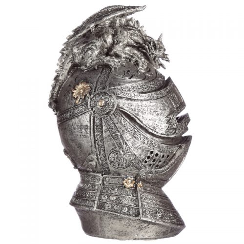 Spaarpot middeleeuwse ridder helm met draak