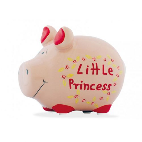 Spaarpot spaarvarken roze voor meisjes little princess