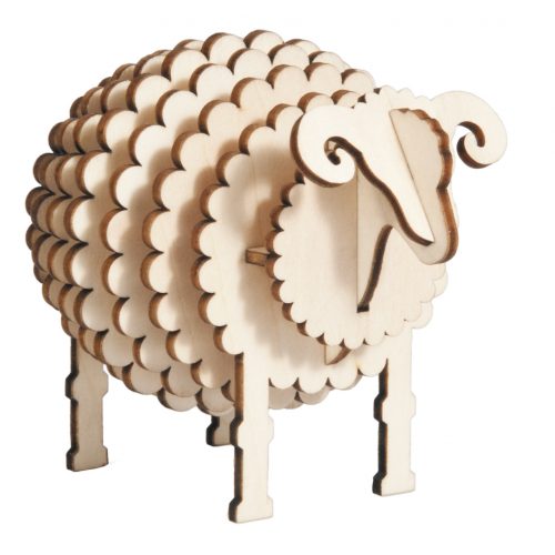 3D puzzel schaap van hout