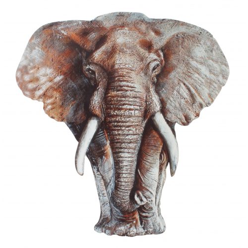 Wand deco metaal olifant 80 x 70cm