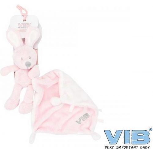 Baby knuffeldoekje VIB konijn roze