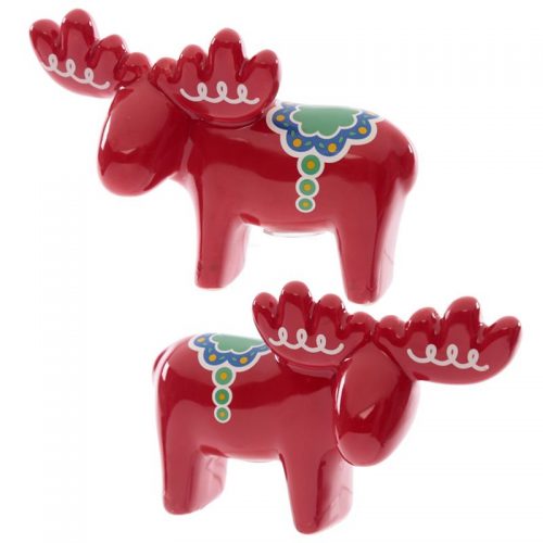 Peper en zoutstel rode elanden in mooie geschenkverpakking