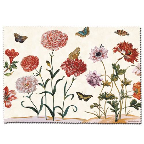 Brillenkoker luxe bloemen en vlinders van Maria Sibylla Merian